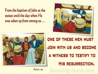 Acts 1:22 A Witness To Testify To His Resurrection (red)